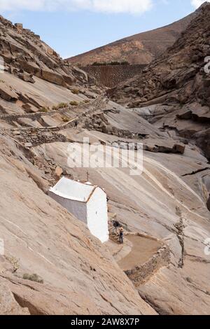 Ermita de las Peñitas, Barranco de las Peñitas, Vega de Río Palmas, Fuerteventura, îles Canaries Banque D'Images