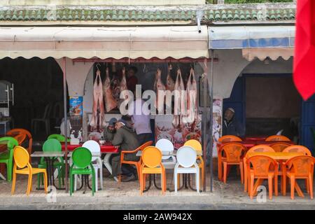 Boucherie au Maroc, en Afrique Banque D'Images