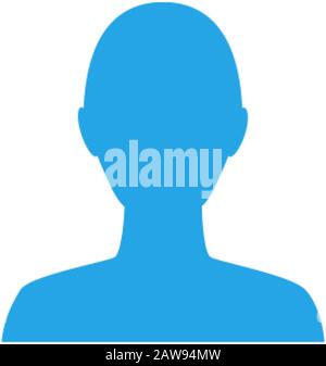 Avatar anonyme de visage neutre selon le sexe. Silhouette de tête incognito Illustration de Vecteur