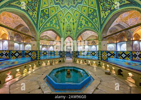 Maison de bain historique connue sous le nom de Sultan Amir Ahmed Bath, dans la ville de Kashan, en Iran Banque D'Images