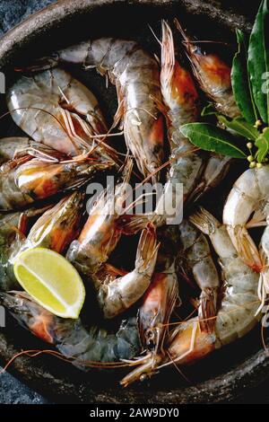 Crevettes crues crevettes crevettes crevettes Banque D'Images