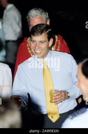 HRH Prince Andrew, duc de York lors de sa tournée royale d'Australie en octobre 1988 Banque D'Images