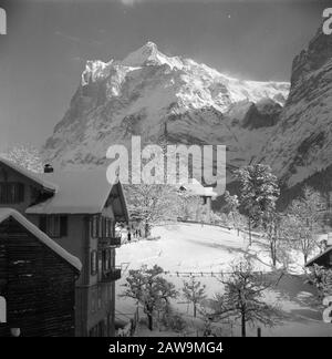 Visite royale à Grindelwald, photos de Grindelwald Date : 31 décembre 1953 lieu : Grindelwald mots clés : paysages Banque D'Images
