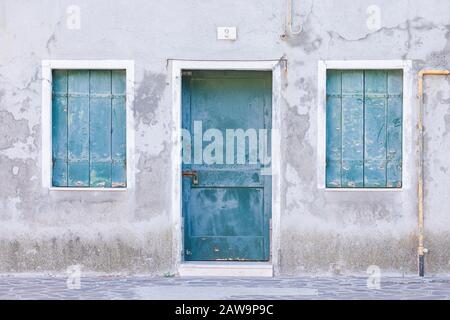 Maison De Pêcheurs, Burano, Venise, Italie Banque D'Images