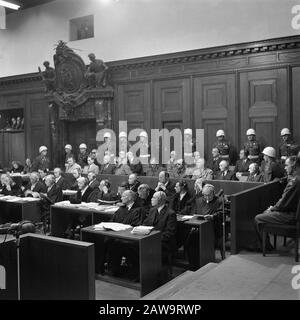 Processus Nuremberg. Processus Nuremberg Date : 4 décembre 1945 lieu : Nuremberg mots clés : criminels de guerre, processus, cas-WWII Banque D'Images