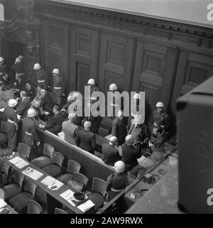 Processus Nuremberg. Processus Nuremberg Date : 4 décembre 1945 lieu : Nuremberg mots clés : criminels de guerre, processus, cas-WWII Banque D'Images