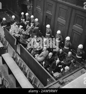 Processus Nuremberg. Processus Nuremberg Date : 4 décembre 1945 lieu : Nuremberg mots clés : criminels de guerre, processus, cas-WWII Banque D'Images