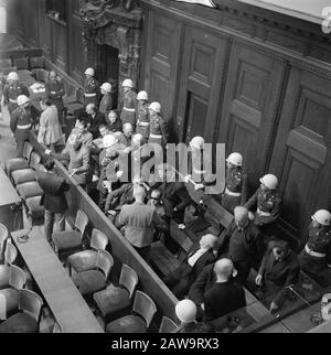 Processus Nuremberg. Processus Nuremberg Date : 4 décembre 1945 lieu : Nuremberg mots clés : criminels de guerre, processus, cas-WWII Banque D'Images