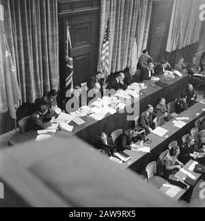 Processus Nuremberg. Processus Nuremberg Date : 4 décembre 1945 lieu : Nuremberg mots clés : criminels de guerre, processus, cas-WWII Banque D'Images
