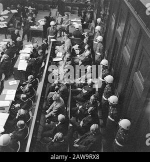Processus Nuremberg. Processus Nuremberg Date : 4 décembre 1945 lieu : Nuremberg mots clés : criminels de guerre, processus, cas-WWII Banque D'Images