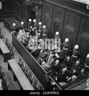 Processus Nuremberg. Processus Nuremberg Date : 4 décembre 1945 lieu : Nuremberg mots clés : criminels de guerre, processus, cas-WWII Banque D'Images