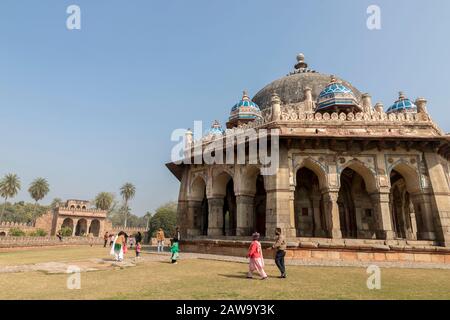 Delhi, Inde. La tombe De L'Isa Khan Niazi, qui fait partie du complexe Tombeau d'Humayun. Un Site Du Patrimoine Mondial Banque D'Images