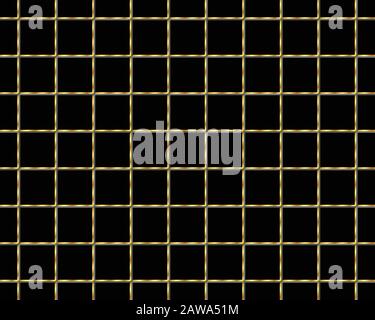 Motif à carreaux dorés sans couture. Illustration de Vecteur