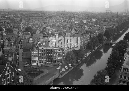 Jordaan vu de Wester tirs aériens, résidentiel Date: 4 septembre 1968 lieu: Amsterdam, Noord-Holland mots clés: Tirs aériens, établissement résidentiel Nom: Wester Banque D'Images