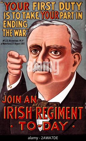 John REDMOND (1856-1918) politicien nationaliste irlandais Banque D'Images