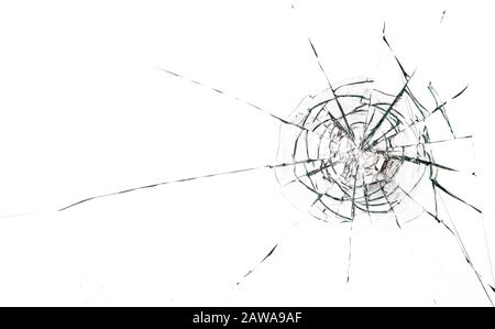 Trous de billes en verre sur fond blanc, quatre échantillons Banque D'Images