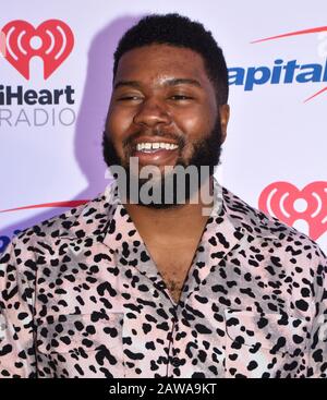 Washington, DC, USA - 16 DÉCEMBRE 2019: Khalid au HOT 99.5 iHeartRadio Jingle ball au Capitol One Arena. Banque D'Images