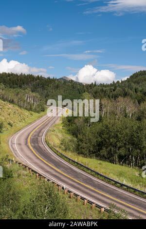 West Elk Loop Scenic Byway, Colorado 133 sur McClure Pass 8 755 pieds. Situé Dans La Forêt Nationale De Gunnison. Banque D'Images