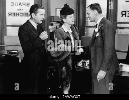 1941 , HOLLYWOOD , États-Unis : le célèbre acteur de cinéma HUMPHREY BOGART ( 1899 - 1957 ) avec MARY ASTOR et Jerome Cowan , la pubblica encore par la MALTE Banque D'Images