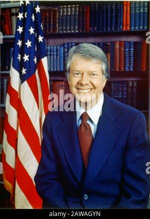 1977, 31 janvier : James Earl ' Jimmy ' CARTER Jr. ( né le 1er octobre 1924 ) a été le 39ème président des États-Unis de 1977 à 1981, et le non Banque D'Images