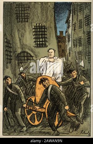 1925 , ALLEMAGNE : le FASCISTE italien Duce BENITO MUSSOLINI dans le magazine satirique allemand SIMPLICIUS numéro 30 novembre 1925 , pubblica à Munch Banque D'Images