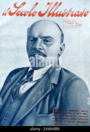1922 , ITALIE : Le politicien russe Nikolaj LENIN Ulianov ( Vladimir Ilic Uljanov , Simbirsk 1870 - Gorki , Moskow 1924 ) en couverture Banque D'Images