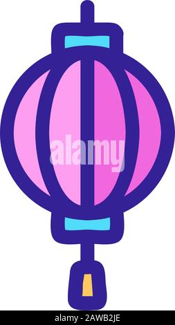 Vecteur d'icône du ciel lanterne. Illustration du symbole de contour isolé Illustration de Vecteur