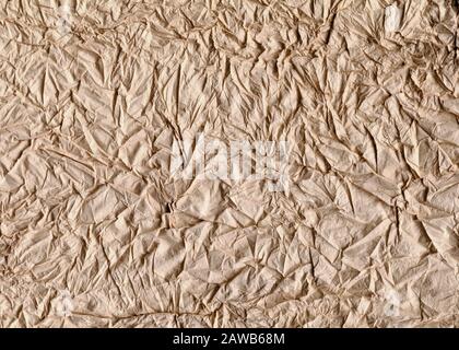 Tissu froissé, matériau de texture de papier de recyclage rugueux pour la conception graphique tridimensionnelle et l'arrière-plan Banque D'Images