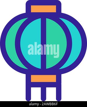 Vecteur d'icône de lanterne de ciel. Illustration du symbole de contour isolé Illustration de Vecteur