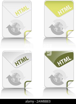 Design créatif et moderne de l'icône de type de fichier Illustration de Vecteur