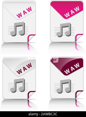 Design créatif et moderne de l'icône de type de fichier Illustration de Vecteur