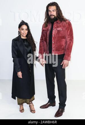 Hollywood, LOS ANGELES, CALIFORNIE, États-Unis - FÉVRIER 07: Lisa Bonet et Jason Momoa arrivent au Tom Ford: Automne/hiver 2020 Fashion Show tenu à Milk Studios le 7 février 2020 à Hollywood, Los Angeles, Californie, États-Unis. (Photo De Xavier Collin/Image Press Agency) Banque D'Images