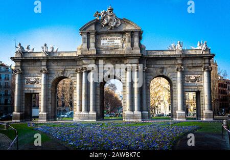 MADRID PUERTA DE ALCALAR Banque D'Images