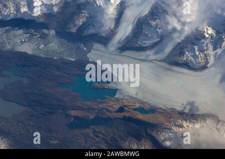 GLACIER d'Uppsala, ARGENTINE - 25 Oct 2009 - le glacier d'Uppsala, Argentine, est présenté dans cette image de la Station spatiale internationale. Le Southern Patag Banque D'Images