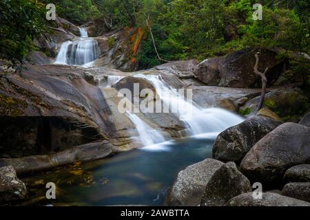 Chutes Josephine, Parc National De Wooroonooran, Queensland Du Nord, Australie Banque D'Images