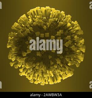 Particule du virus de l'influenza, illustration Banque D'Images