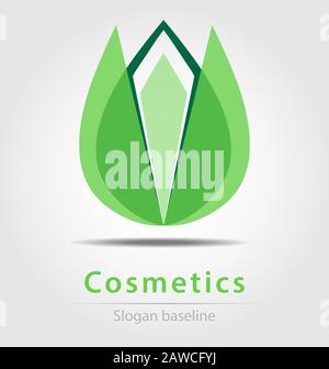 Icône/logo de couleur d'entreprise abstraite créé à l'origine Illustration de Vecteur