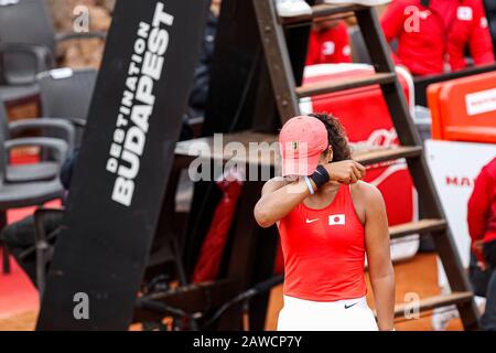 Carthagène, Espagne. 7 février 2020. Joueur espagnol, Sara Sorribes gagne à Naomi Osaka lors du premier match entre l'Espagne et l'équipe nationale du Japon pour FedCup BNP Paribas. Naomi Osaka pendant le match. Crédit: Abel F. ROS/Alay Live News Banque D'Images