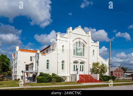 La Trinity United Methodist Church dans la vieille ville historique de Arcadia Florida Banque D'Images