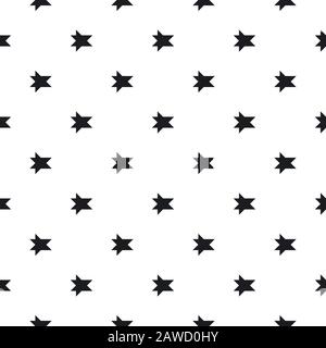 Arrière-plan monochrome abstrait avec petites figures angulaires, éléments géométriques. Texture simple et reproductible. Motif noir et blanc pour les imprimés, le décor, Illustration de Vecteur