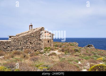 Eau claire de la plage d'Elafonissi sur l'île de Crète, Grèce Banque D'Images