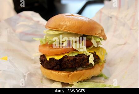 Temple of seiten camley Street londres angleterre Royaume-Uni Vegan Fast food restaurant burger Banque D'Images