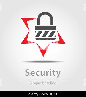 Icône/logo de couleur d'entreprise abstraite créé à l'origine Illustration de Vecteur