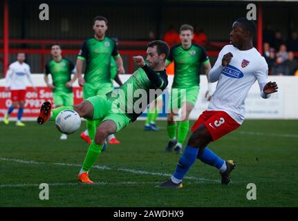 Londres, Royaume-Uni. 8 février 2020. DAGENHAM, ANGLETERRE. Février 08: Adam Thomas du comté de Stockport pendant le match de la Ligue nationale de Vanarama entre Dagenham et Redbridge FC et le comté de Stockport au stade de construction de Chigwell à Dagenham, Angleterre le 08 février 2020 crédit: Action Foto Sport/Alay Live News Banque D'Images