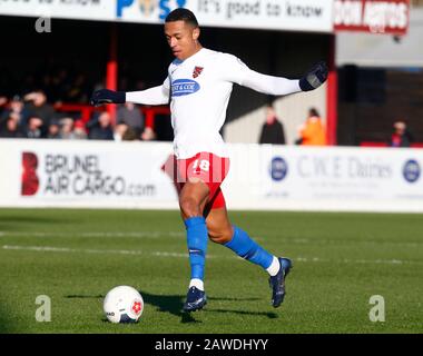 Londres, Royaume-Uni. 8 février 2020. DAGENHAM, ANGLETERRE. Février 08: Alex Reid de Dagenham & Redbridge pendant le match de la Ligue nationale entre Dagenham et Redbridge FC et Stockport County au Chigwell Construction Stadium à Dagenham, Angleterre le 08 février 2020 crédit: Action Foto Sport/Alay Live News Banque D'Images