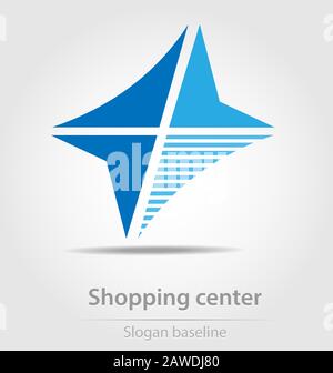 Icône/logo de couleur d'entreprise abstraite créé à l'origine Illustration de Vecteur