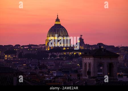 Toits de Rome. Colline du Palatin Banque D'Images