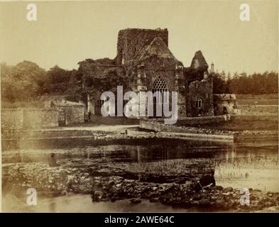 Abbayes et châteaux ruinés de Grande-Bretagne et d'Irlande . , ou enfant, faving dans les villes ; ni yetfee tout beafl, mais les loups mêmes, les renards, et autres beafts ligeravènes. Tel étaient les fcenes qui, à Oueen Elizabethths jours, andvia le thofe des Stuarts, furonté les vieux monaftichalles, que nous sommes accusés de considérer comme les hunts de paix et de contemplation pieuse. La seule merveille est que theyefcaped le ravage général, et ont été fuff^bridés à ftand du tout.La seule chose qui a protesté même un fragment de la fe finearchectural murs, était le fadl qu'ils étaient devenus theprop Banque D'Images