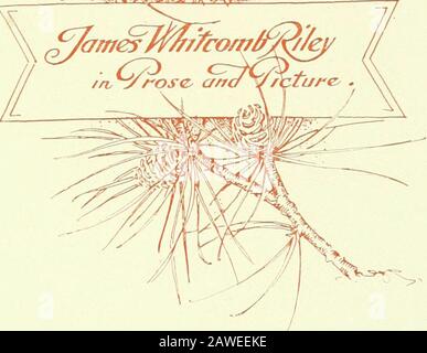 James Whitcomb Riley en prose et photo . Banque D'Images