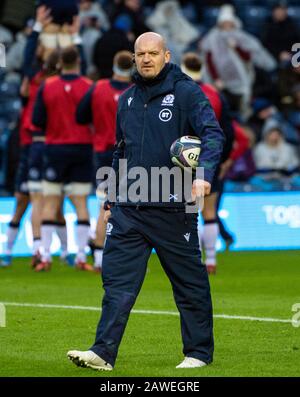 Édimbourg, Royaume-Uni. 8 février 2020. Rugby Union - Murrayfield Stadium, Édimbourg, Écosse, UK pic shows: Scotland Head Coach, Gregor Townsend, avant le lancement comme l'Ecosse joue l'hôte de l'Angleterre dans le championnat des 6 nations 2020 au Murrayfield Stadium, Édimbourg, le 8 février 2020. ( Crédit: Ian Jacobs/Alay Live News Banque D'Images